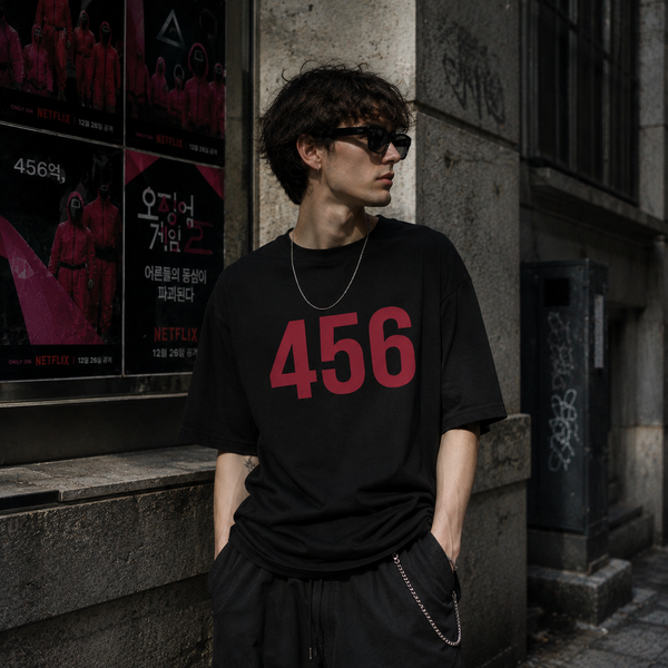 Футболка с принтом "456" Игра в кальмара 1066150159 фото