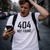Футболка з принтом "404 not found" | XS | Білий 1076148299-1202 фото