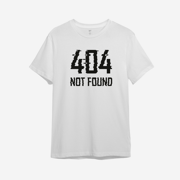 Футболка з принтом "404 not found" | XS | Білий 1076148299-1202 фото