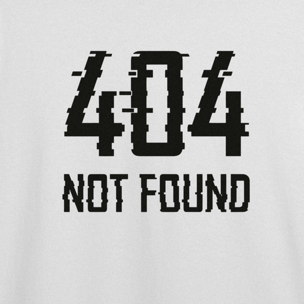Футболка з принтом "404 not found" | XS | Білий 1076148299-1202 фото