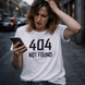 Футболка з принтом "404 not found" | XS | Білий 1076148299-1202 фото 2
