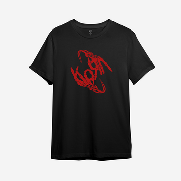 Оверсайз футболка з принтом "Korn" | XS | Чорний 1009799125-7212-844-805-ov фото