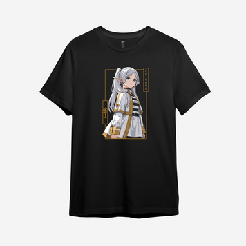 Оверсайз футболка з принтом "Frieren" Sousou no Frieren 1 | XS | Чорний 1098562070-1497-128-165-ov фото