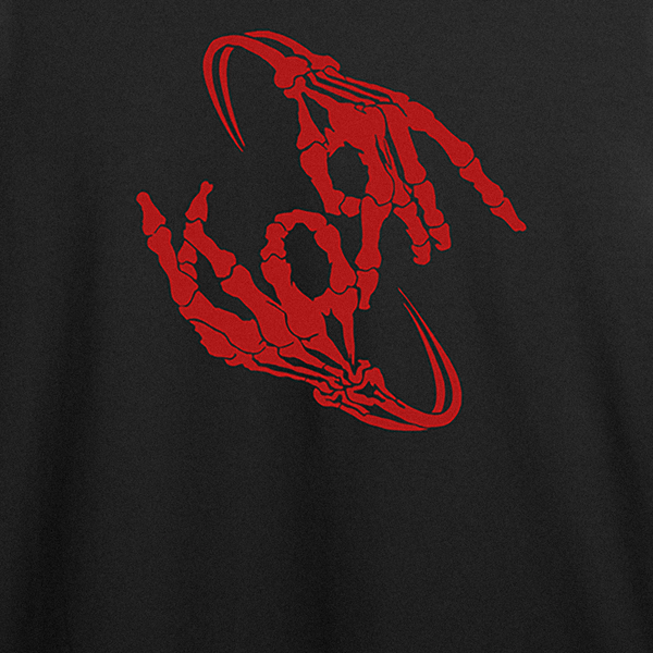 Оверсайз футболка з принтом "Korn" | XS | Чорний 1009799125-7212-844-805-ov фото