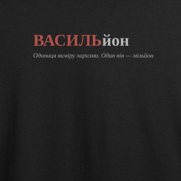 Футболка з принтом "ВАСИЛЬйон", ім'я Василь 1098104065 фото