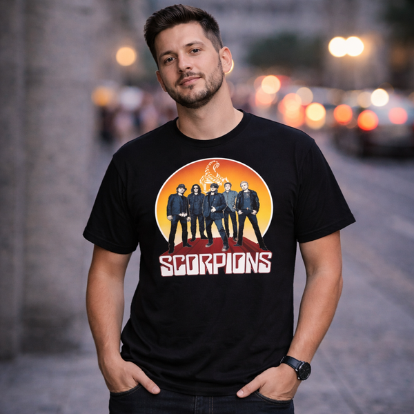 Футболка с принтом "Scorpions" 1033555478 фото