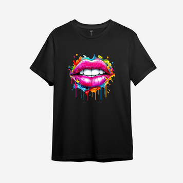 Футболка з принтом "Colorful lips" 1050014923 фото