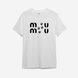 Футболка з принтом "Miau Miau" (Miu Miu) | XS | Білий 1034627462-4069-st фото