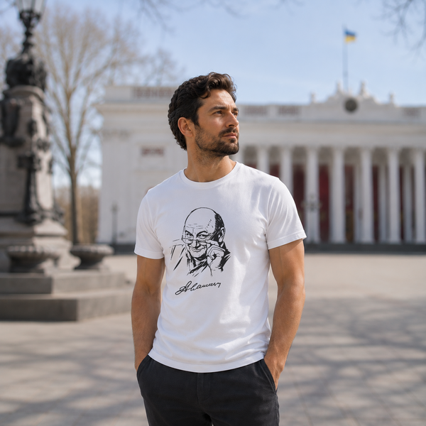Футболка с принтом "Жванецкий" Одесса 1004460258 фото