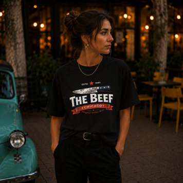 Футболка с принтом "The beef" Медведь 1098068401 фото