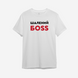 Футболка з принтом "Шалений BoSS" (Hugo Boss) | XS | Білий 1084310072-16 фото