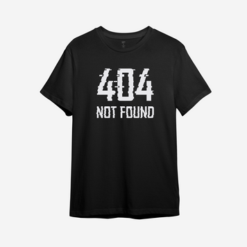 Футболка з принтом "404 not found" XS, Чорний 1076148299-227-669 фото