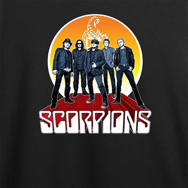 Футболка з принтом "Scorpions" | 4XL | Чорний 1033555478-786235 фото