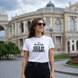 Футболка з принтом "Odesa. Built by Jews. Used by Everybody." з Одеси з любов'ю | XS | Білий 1028622022-184-st фото