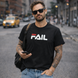 Футболка с принтом "Fail" (Fila) | XS | Черный 1064543544-357752 фото 1