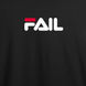 Футболка с принтом "Fail" (Fila) | XS | Черный 1064543544-357752 фото 3