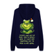 Худі з принтом "If I can&rsquo;t find something nice to wear, I&rsquo;m not going". Гринч S, Темно-синий 1461514385-6930 фото