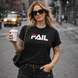 Футболка с принтом "Fail" (Fila) | XS | Черный 1064543544-357752 фото 2