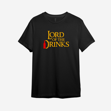 Футболка з принтом "Lord of the drinks" XS, Чорний 1028002106-5168-250 фото