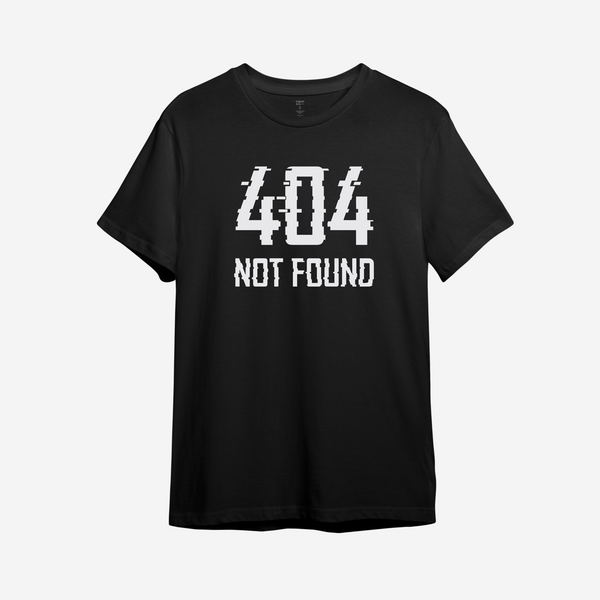 Оверсайз-футболка з принтом "404 not found" XS, Чорний 1076148299-4006-225-737 фото