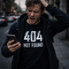 Оверсайз футболка з принтом "404 not found" | XS | Чорний 1076148299-4006-225-737 фото 2