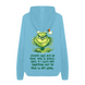 Худі з принтом "If I can&rsquo;t find something nice to wear, I&rsquo;m not going". Гринч S, Голубой 1461514385-295 фото