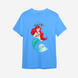 Дитяча футболка з принтом "Ariel" Disney | 3/4 | Блакитний 1046869542-409 фото