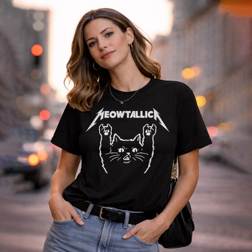 Футболка с принтом "Meowtallica" (Metallica) 1 1006323692 фото