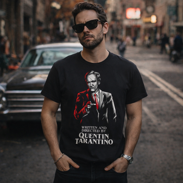 Оверсайз футболка з принтом "Quentin Tarantino" | XS | Чорний 1038799622-5646-558-380 фото