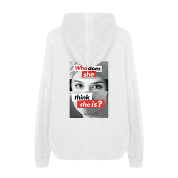 Жіночий худі з принтом "Who does she think she is?". 8 березня 1026700419 фото