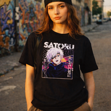 Футболка с принтом "Gojo Satoru" Jujutsu Kaisen 4 1029734075-AN фото